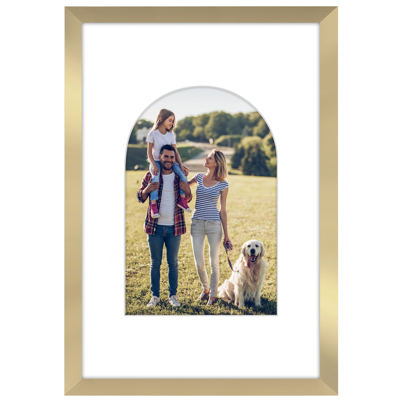 Americanflat Picture Frame with Arch-Shaped Mat - Ideal for Any Room, Living Rooms, Dorm Room